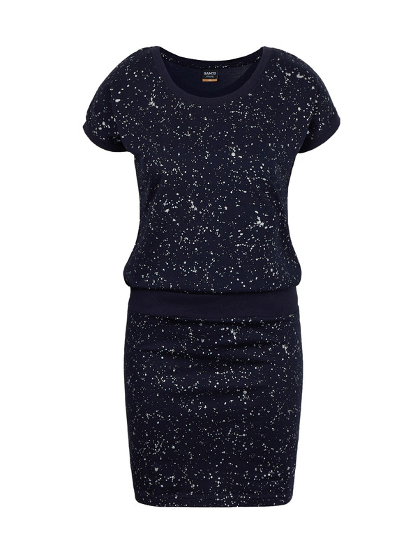 Sam 73 Tmavomodré dámske vzorované šaty SAM 73 Nika