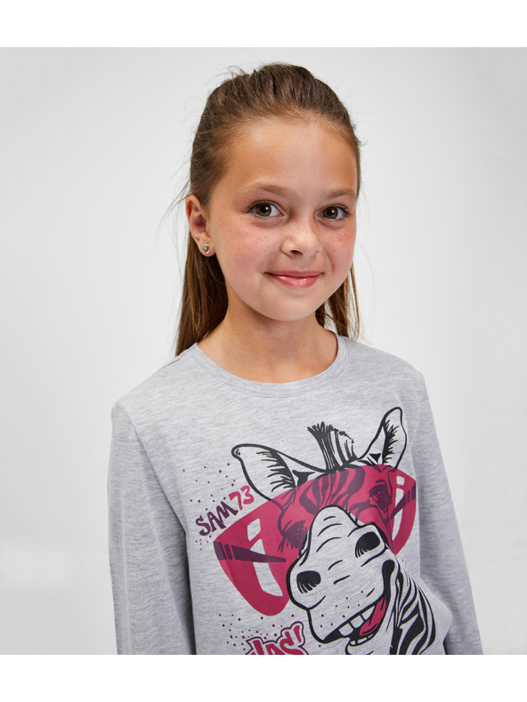 Sam 73 Šedé dievčenské tričko SAM 73 Agnes