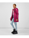Sam 73 Tmavoružový dievčenský prešívaný kabát s kapucňou SAM 73 Nadine