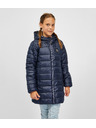 Sam 73 Tmavomodrý detský prešívaný kabát s kapucňou SAM 73 Nadine