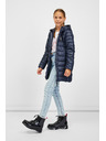 Sam 73 Tmavomodrý detský prešívaný kabát s kapucňou SAM 73 Nadine