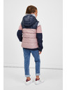 Sam 73 Modro-ružová dievčenská prešívaná vesta s kapucňou SAM 73 Jifunza