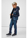 Sam 73 Tmavomodrá detská prešívaná vesta s kapucňou SAM 73 Jifunza