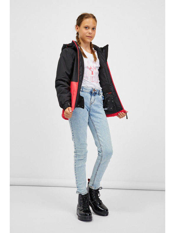 Sam 73 Korálovo-čierna detská bunda SAM 73 Kimia