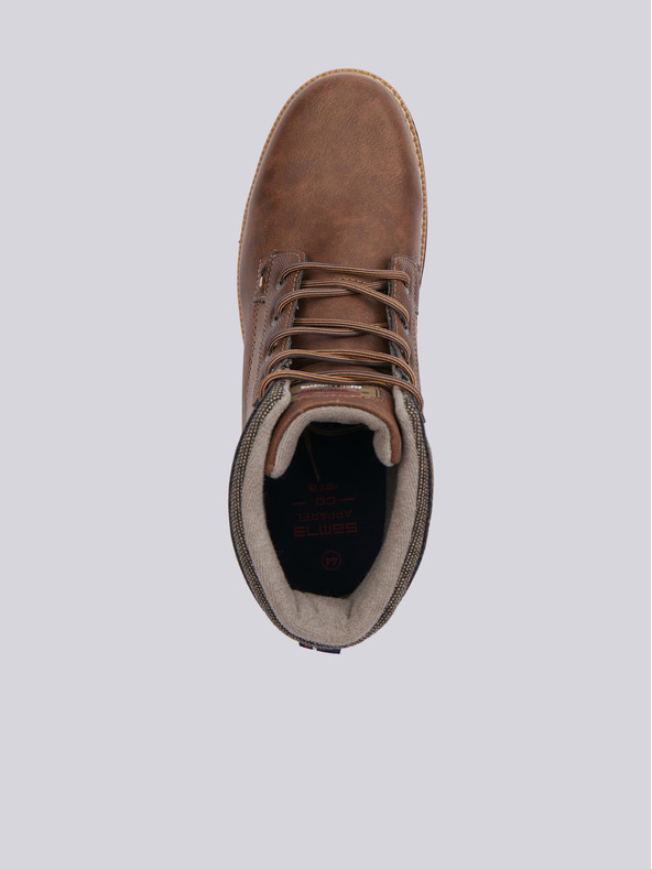 Sam 73 Hnedé pánske zimné členkové topánky SAM 73 Busbyr