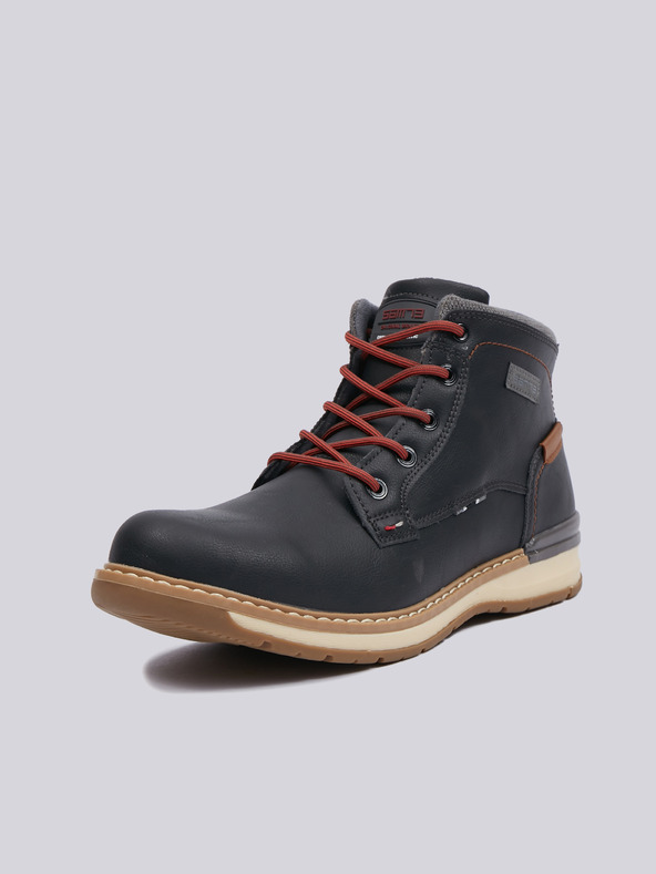 Sam 73 Čierna pánska zimná členková obuv SAM 73 Busbyr