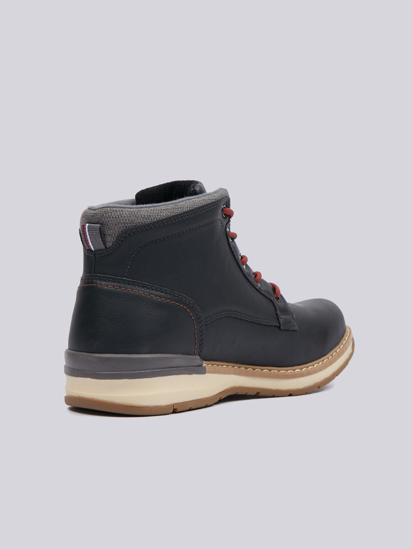 Sam 73 Čierna pánska zimná členková obuv SAM 73 Busbyr