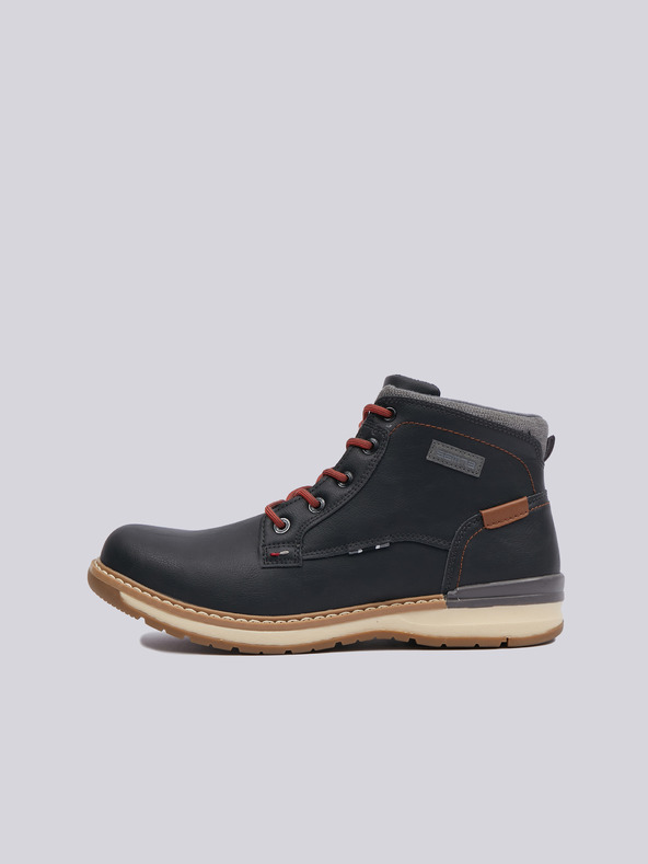 Sam 73 Čierna pánska zimná členková obuv SAM 73 Busbyr