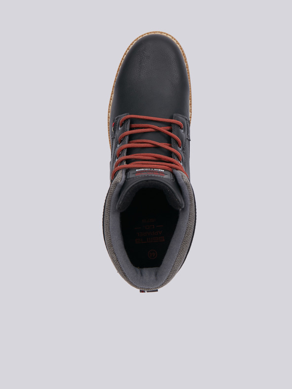 Sam 73 Čierna pánska zimná členková obuv SAM 73 Busbyr