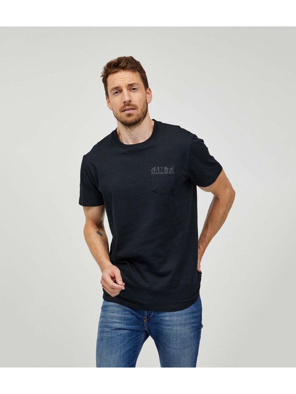 Sam 73 Čierne pánske tričko SAM 73 Quarip