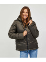Sam 73 Tmavozelená dámska prešívaná zimná bunda s kapucňou SAM 73 Gede