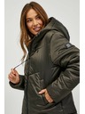 Sam 73 Tmavozelená dámska prešívaná zimná bunda s kapucňou SAM 73 Gede