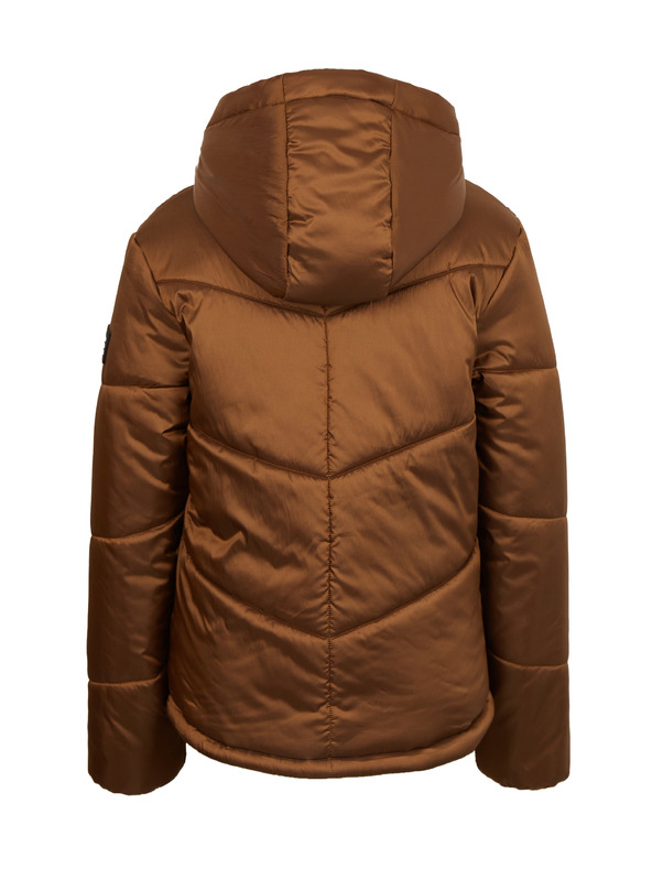 Sam 73 Hnedá dámska prešívaná zimná bunda s kapucňou SAM 73 Gede