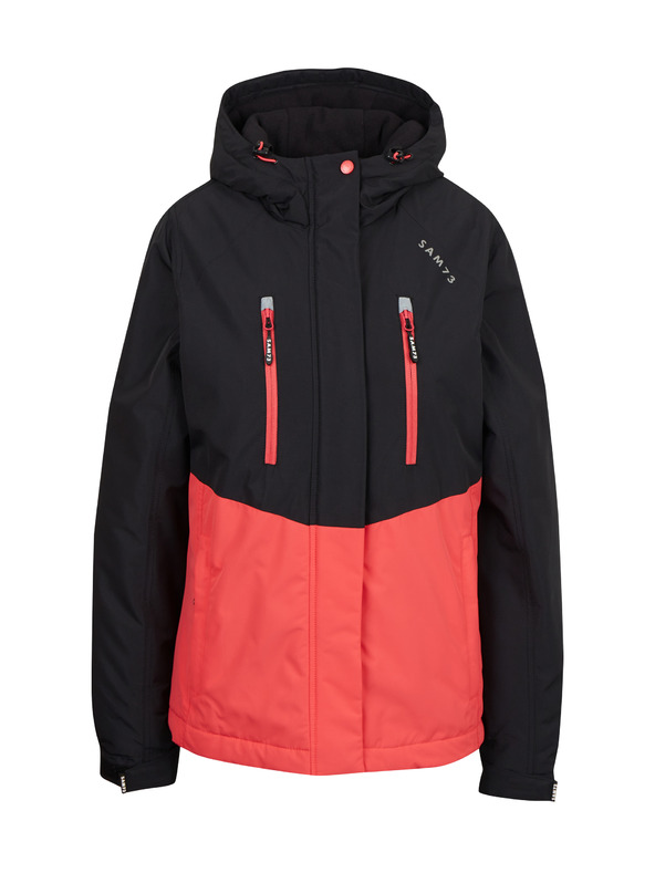 Sam 73 Červeno-čierna dámska bunda SAM 73 Gyasi