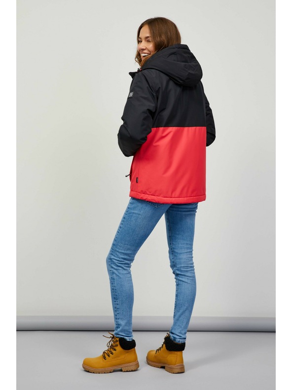 Sam 73 Červeno-čierna dámska bunda SAM 73 Gyasi