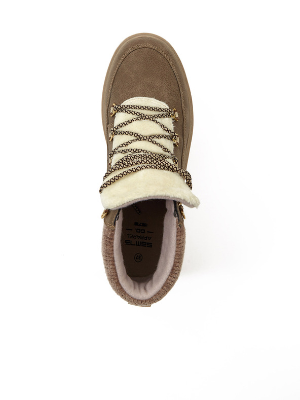 Sam 73 Hnedé dámske členkové zimné topánky SAM 73 Tigrao