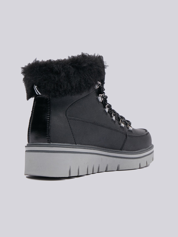 Sam 73 Čierna dámska zimná členková obuv SAM 73 Urubi