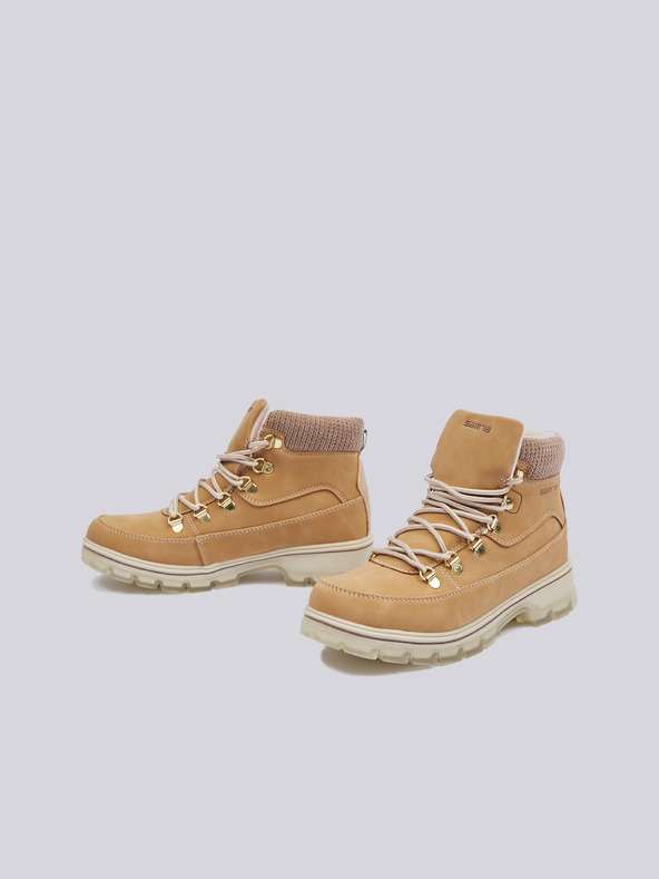 Sam 73 Svetlohnedé dámske zimné členkové čižmy SAM 73 Nasawota