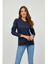Sam 73 Tmavomodré dámske tričko s dlhým rukávom SAM 73 Naivara
