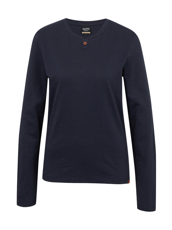 Sam 73 Tmavomodré dámske tričko s dlhým rukávom SAM 73 Naivara