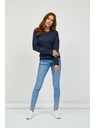 Sam 73 Tmavomodré dámske tričko s dlhým rukávom SAM 73 Naivara