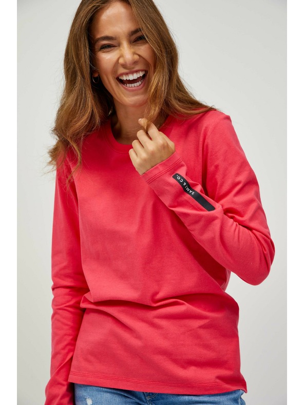 Sam 73 Tmavoružové dámske tričko s dlhým rukávom SAM 73 Sariol