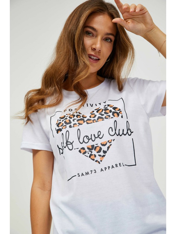 Sam 73 Biele dámske tričko SAM 73 Inathi