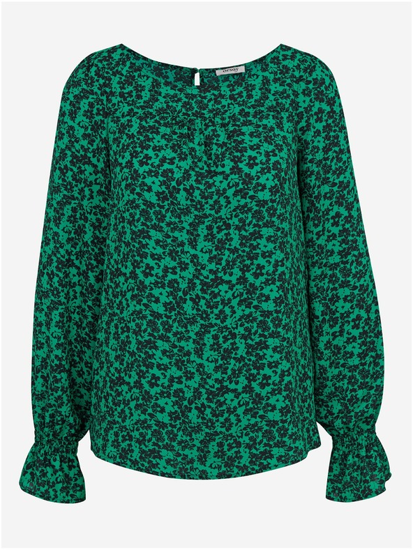 Orsay Čierno-zelená dámska kvetovaná blúzka ORSAY