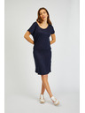Sam 73 Tmavomodré dámske základné šaty SAM73 Corvus