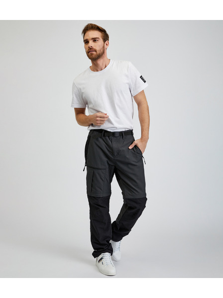 Sam 73 Čiernošedé pánske nohavice s odopínateľnou nohavicou SAM73 Walter