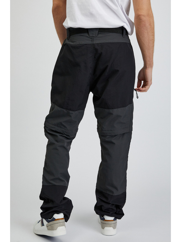 Sam 73 Čiernošedé pánske nohavice s odopínateľnou nohavicou SAM73 Walter