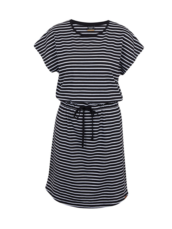 Sam 73 Bielo-čierne dámske pruhované šaty SAM73 Sagitta