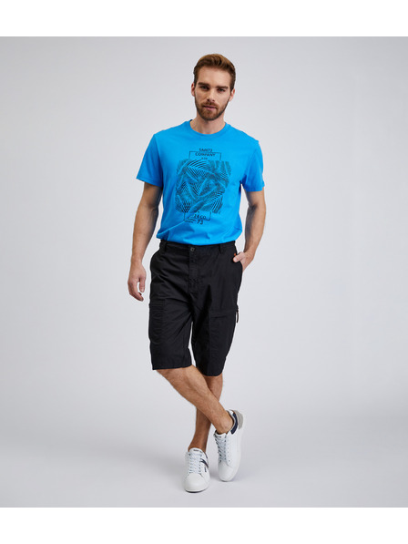 Sam 73 Čierne pánske šortky SAM73 Cygnus