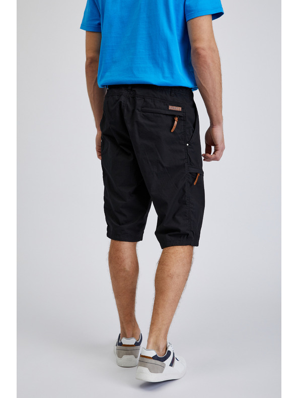 Sam 73 Čierne pánske šortky SAM73 Cygnus