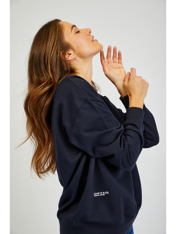 Sam 73 Tmavomodrá dámska mikina SAM73 Ara
