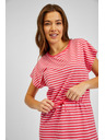 Sam 73 Bielo-červené dámske pruhované šaty SAM73 Sagitta