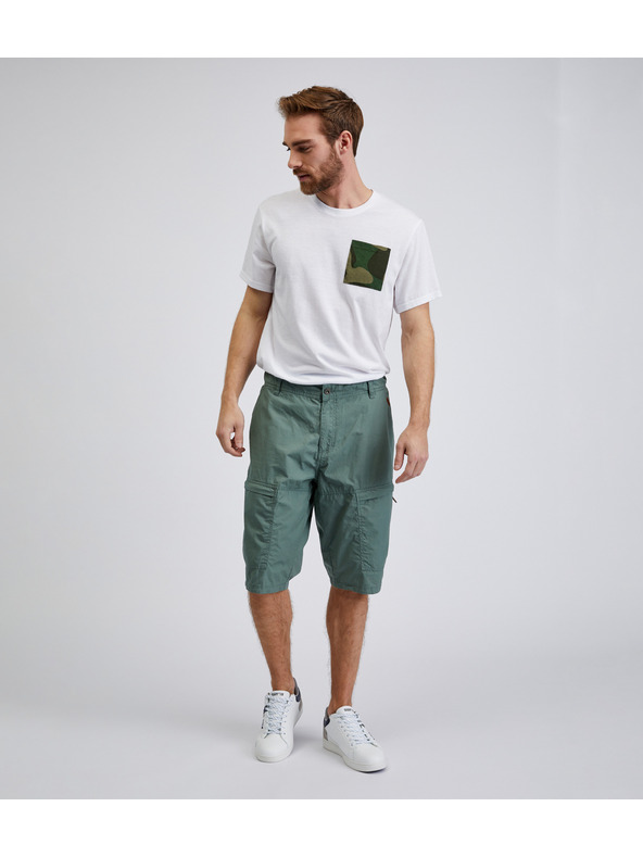 Sam 73 Zelené pánske bavlnené šortky SAM73 Cygnus