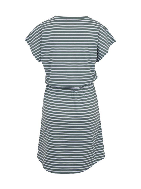 Sam 73 Bielo-zelené dámske pruhované šaty so zaväzovaním SAM73 Sagitta