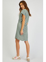 Sam 73 Bielo-zelené dámske pruhované šaty so zaväzovaním SAM73 Sagitta