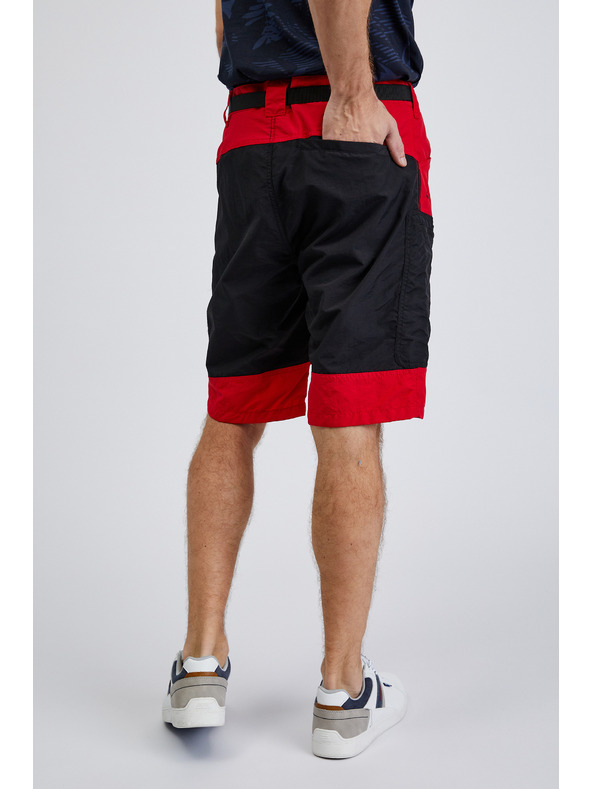 Sam 73 Čierno-červené pánske šortky SAM73 Andalusit