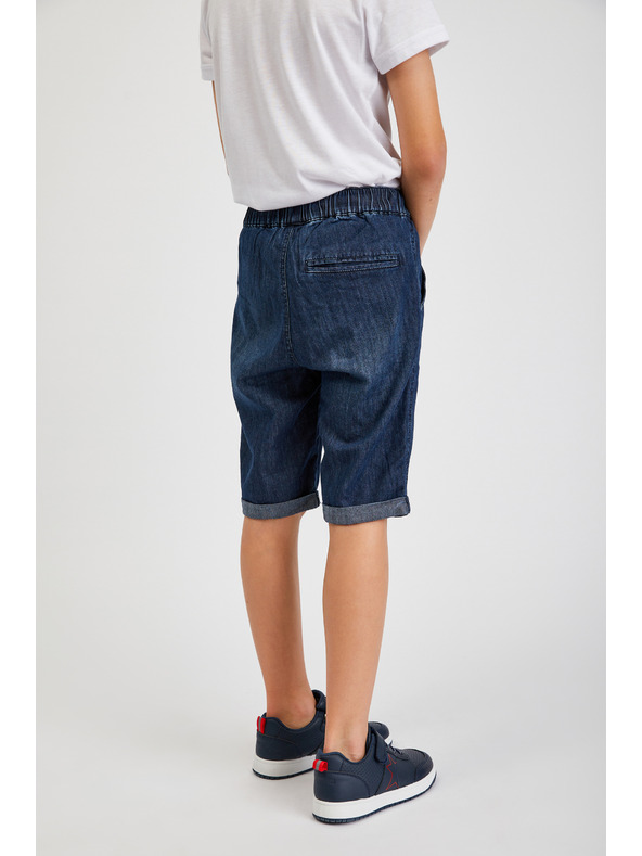 Sam 73 SAM73 Robert tmavomodré chlapčenské džínsové šortky