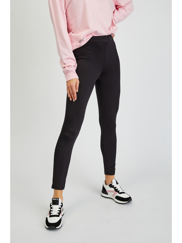 Sam 73 Čierne dámske legíny SAM73 Centaurus so strihom