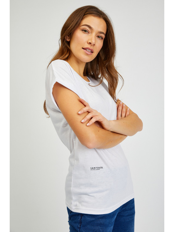 Sam 73 Biele dámske tričko SAM73 Dorado