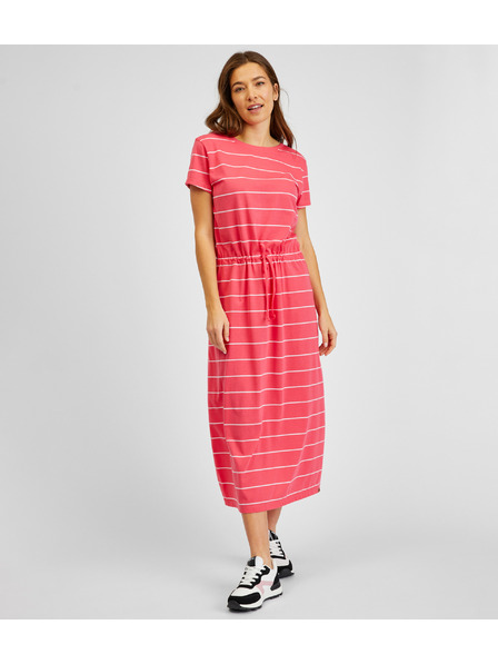Sam 73 Červené dámske pruhované šaty SAM73 Columba