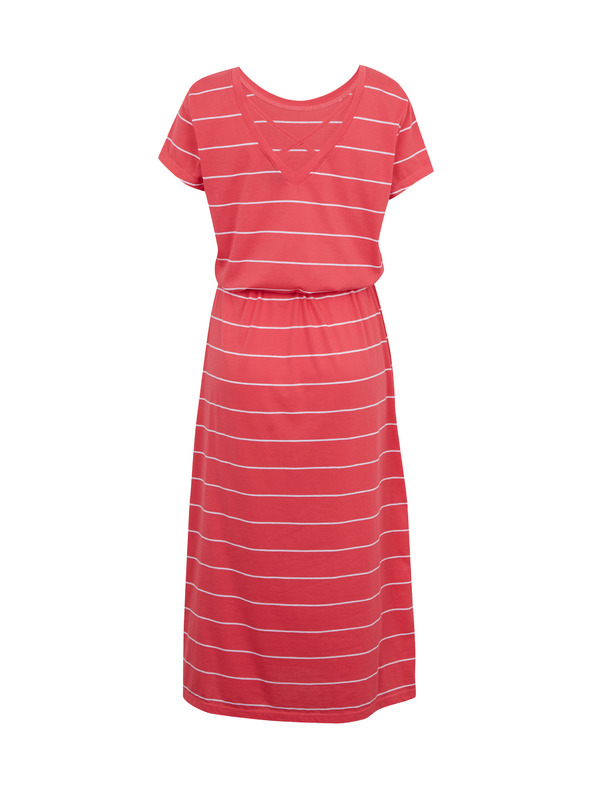 Sam 73 Červené dámske pruhované šaty SAM73 Columba