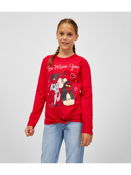 Sam 73 Červené dievčenské tričko s dlhým rukávom SAM 73 Vadania