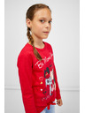 Sam 73 Červené dievčenské tričko s dlhým rukávom SAM 73 Vadania