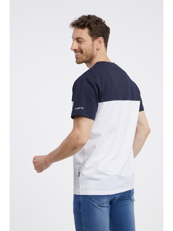 Sam 73 Modro-biele pánske tričko SAM 73 Sirius