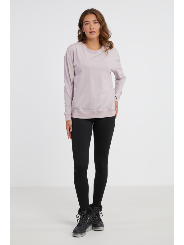 Sam 73 Svetloružové dámske tričko s dlhým rukávom SAM 73 Sharma