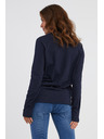 Sam 73 Tmavomodré dámske tričko s dlhým rukávom SAM 73 Zira